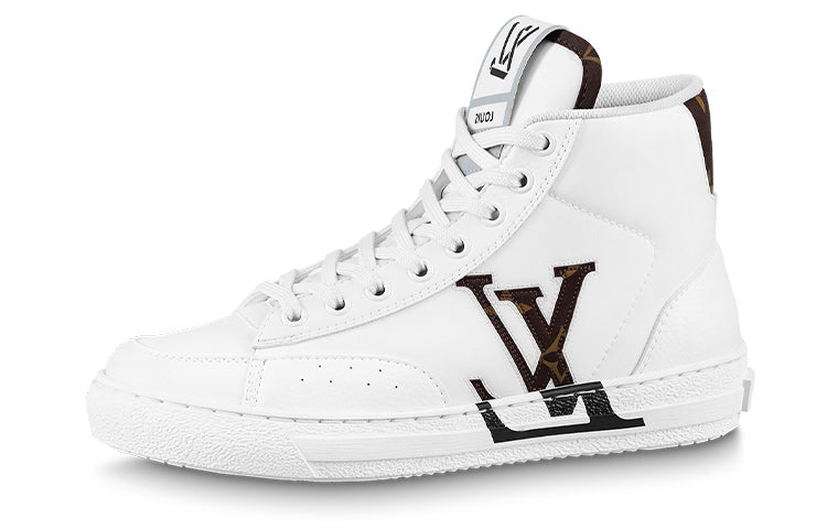 LOUIS VUITTON Charlie Ankle Sneakers 'White With Side Brown Logo' Women's
