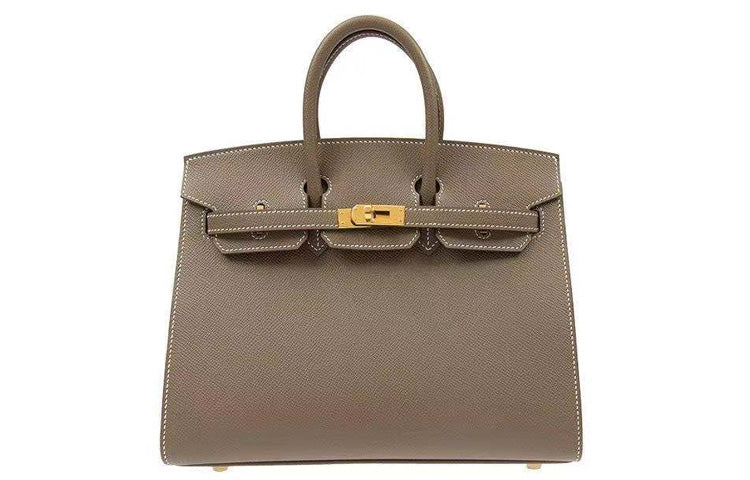 HERMES Birkin Epsom Leather Birkin Bag Handbags Regular Women's 18 Etoupe Elephant Gray