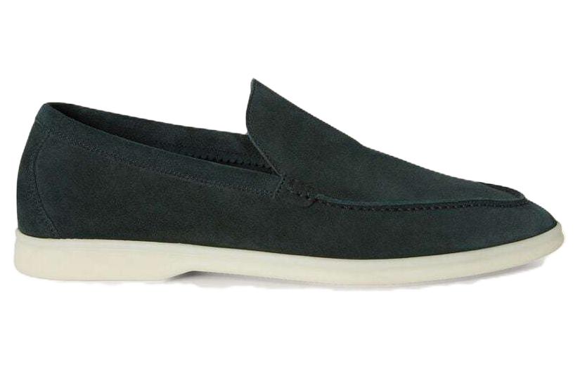 Loro Piana Summer Walk Casual Shoes Men's Dark Green