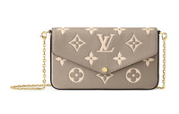 LOUIS VUITTON Louis Vuitton Pochette Felicie Grained Calfskin 3 in 1 Portable Crossbody Bag, Shoulder Bag Women's