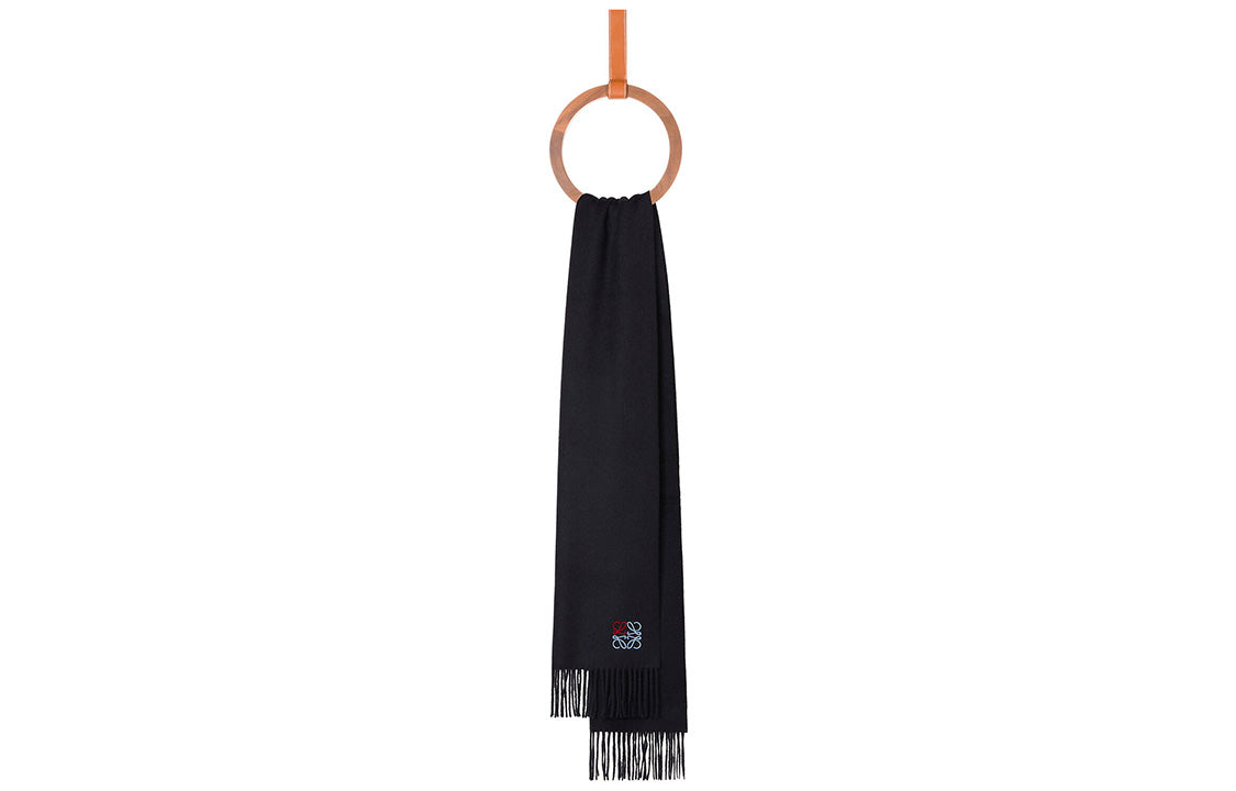 LOEWE Anagram Knit Scarves Unisex Marine Blue