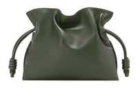 LOEWE Calfskin One Shoulder Crossbody Clutch Mini Women's Khaki Green