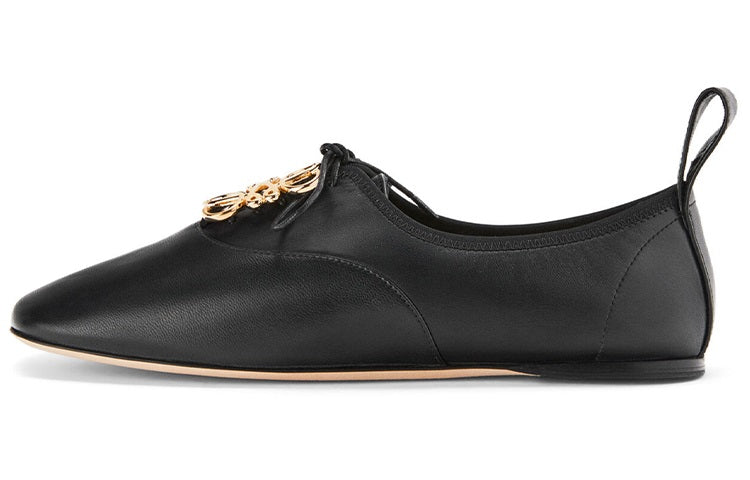 LOEWE Anagram Flat Shoes Women's Black