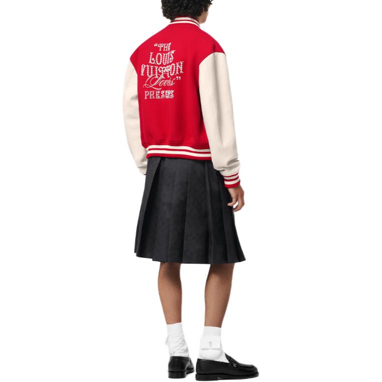 LOUIS VUITTON Mix Leather Varsity Blouson