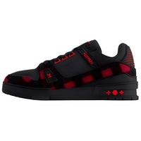 LOUIS VUITTON Trainer Low-Top Skateboard Shoes Men's Black Red