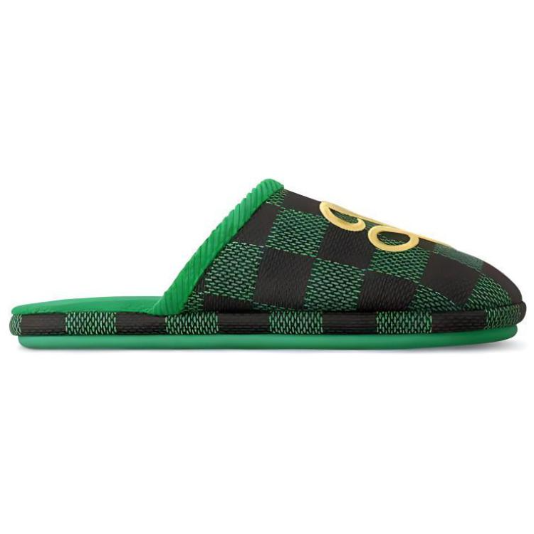 LOUIS VUITTON Lv Palace Slipper Damier Pop Green