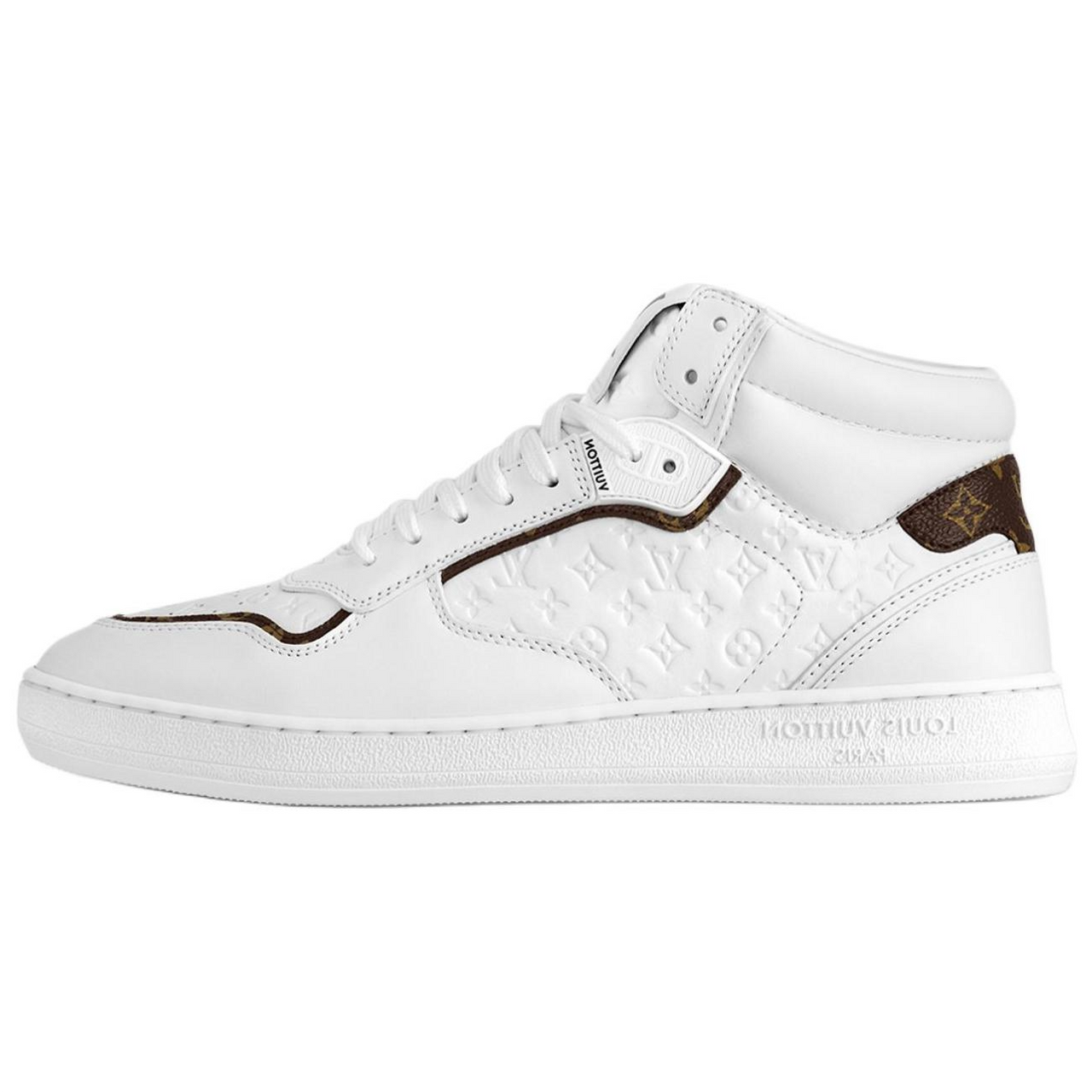 LOUIS VUITTON Stadium Mid-Top Skateboard Shoes Women's White