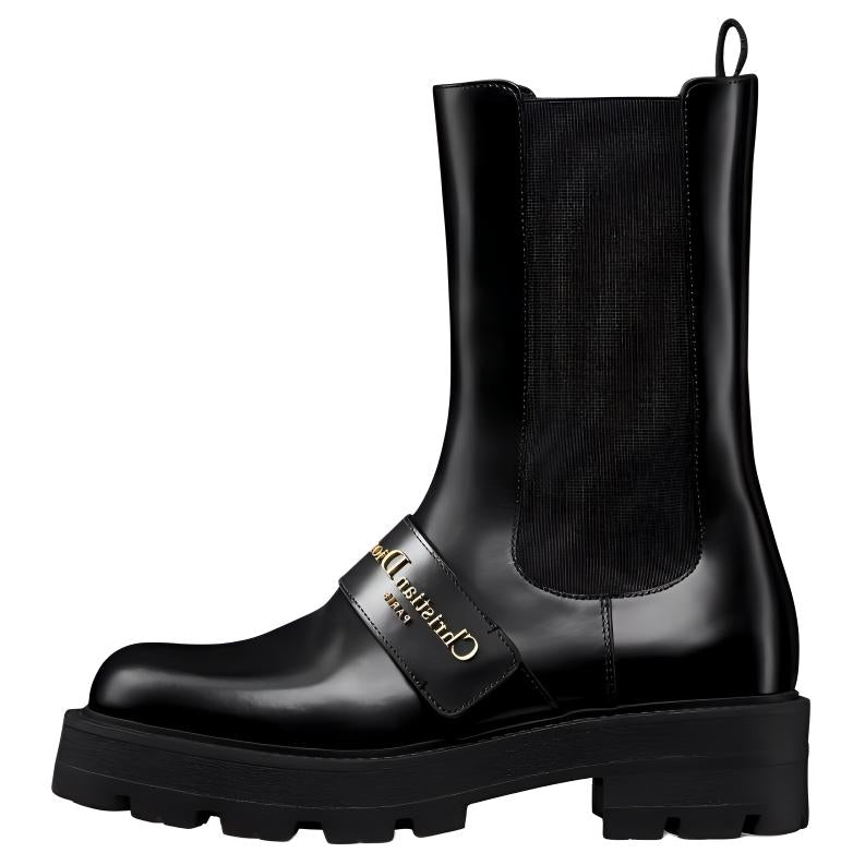DIOR D-Quest Short Chelsea Boots Women's Black