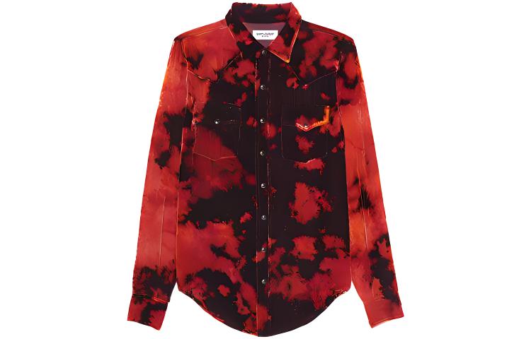 SAINT LAURENT Shirts Men Burgundy