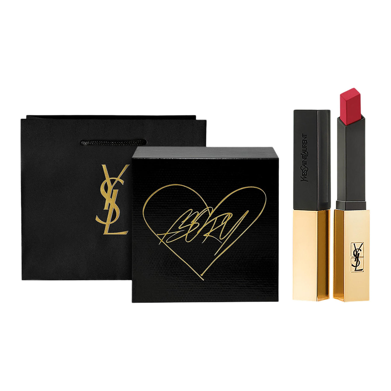 SAINT LAURENT Black Gold Box Lipsticks Matte Easy to Blend, Long Lasting, No Transfer, Transfer Proof 618 Low Price