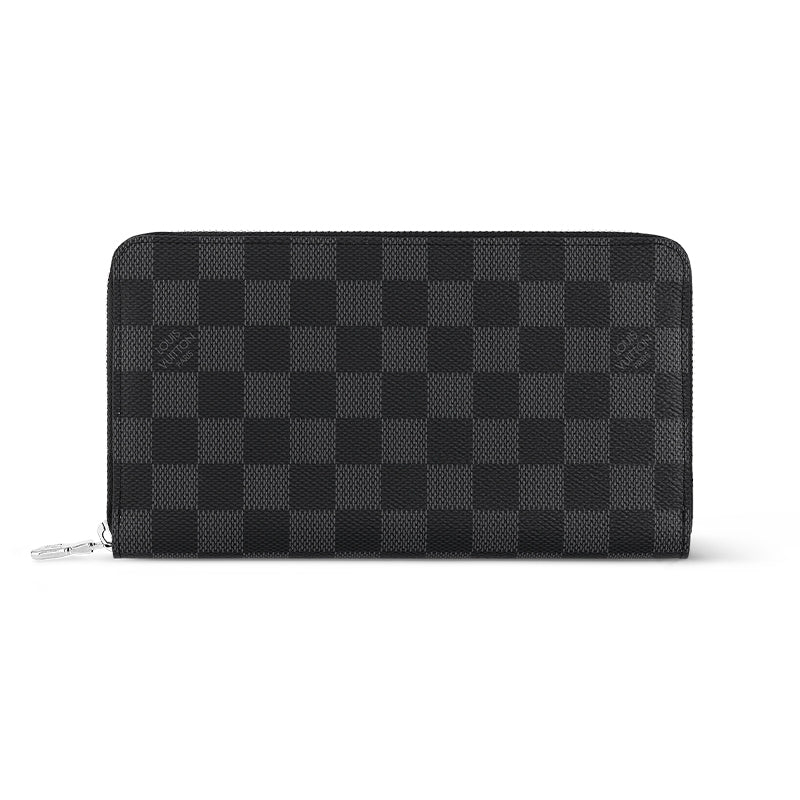 LOUIS VUITTON Zippy Organizer Damier Graphite Canvas Black