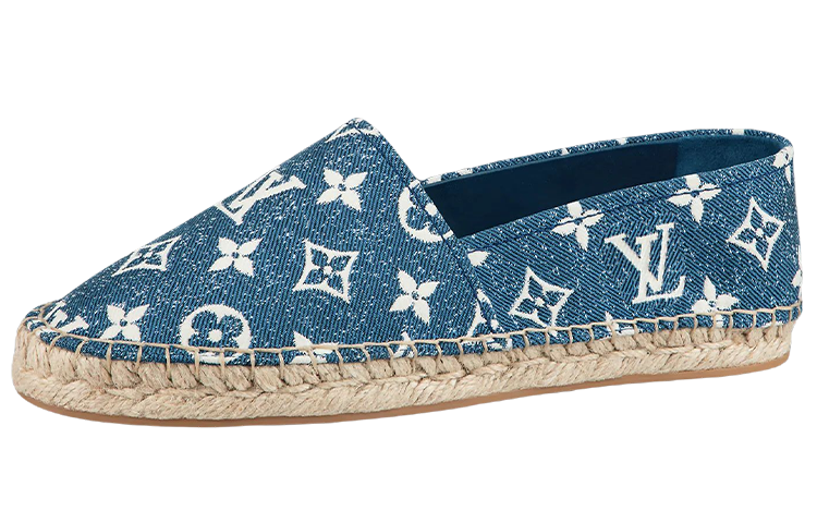 LOUIS VUITTON Starboard Casual Single Shoes Women's Blue
