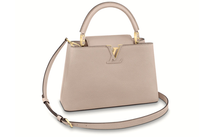 LOUIS VUITTON Capucines Cow Leather Capson Handbag, Shoulder Bag, Crossbody Bag Medium Size Women's Light Coffee