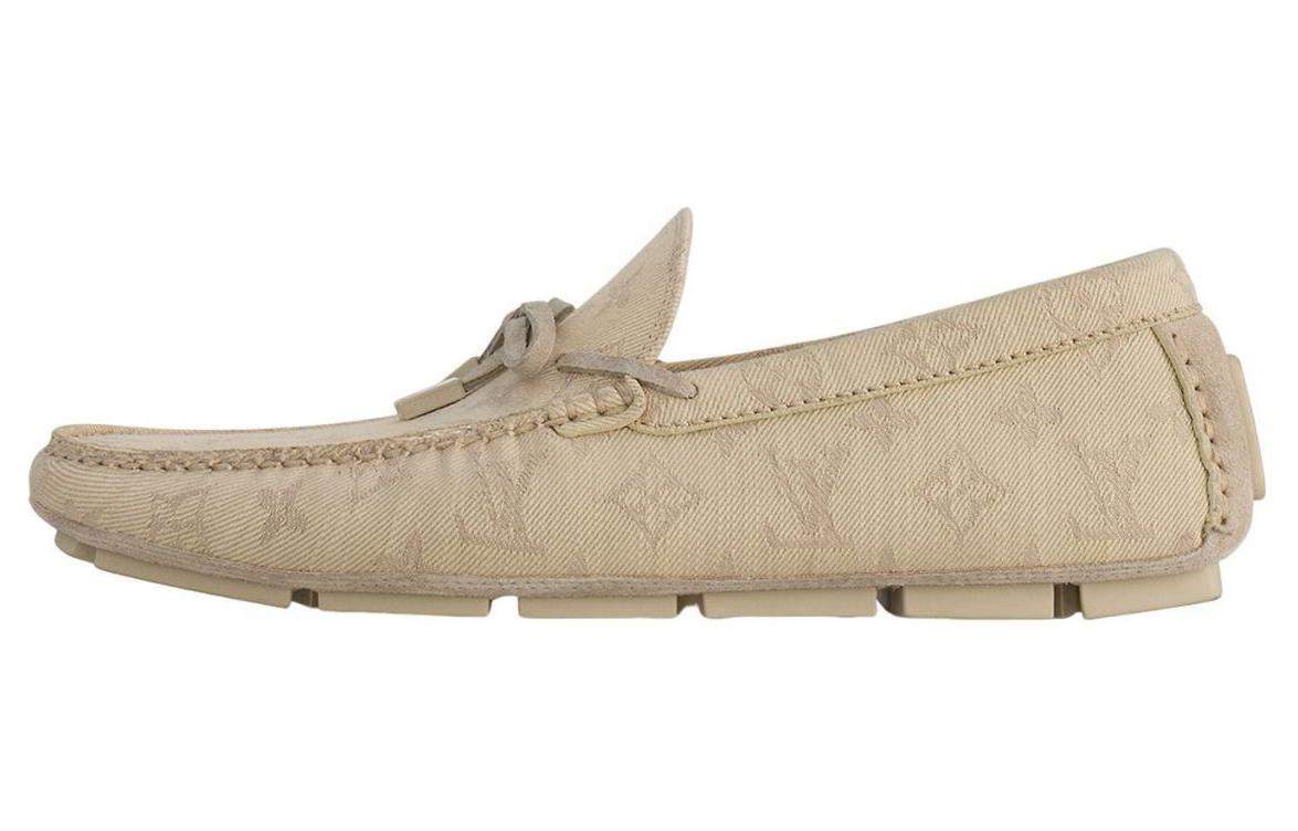 LOUIS VUITTON Driver Casual Shoes Men's Beige