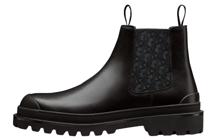 DIOR Explorer Chelsea Boot Black Black DIOR Oblique Motif