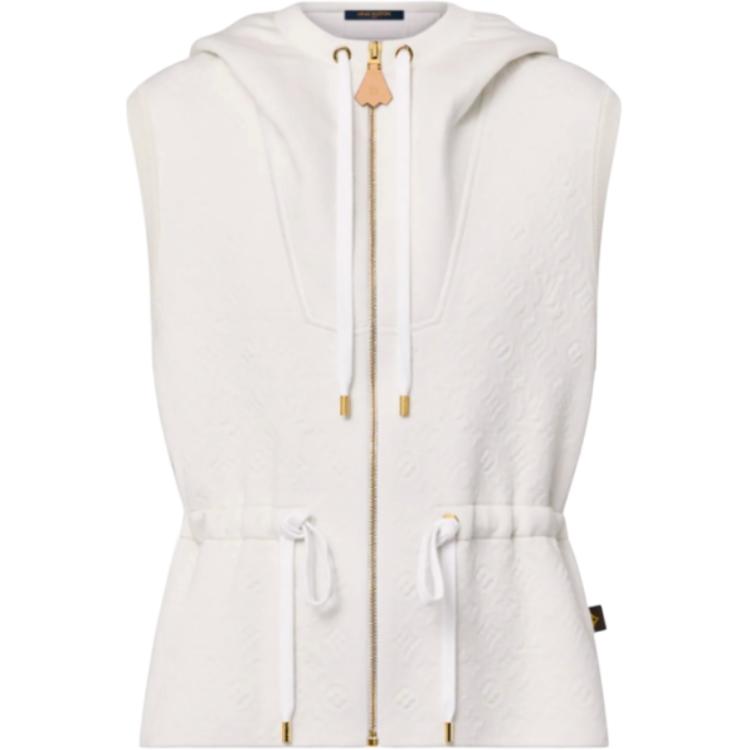 LOUIS VUITTON Sleeveless Embossed Monogram Hoodie