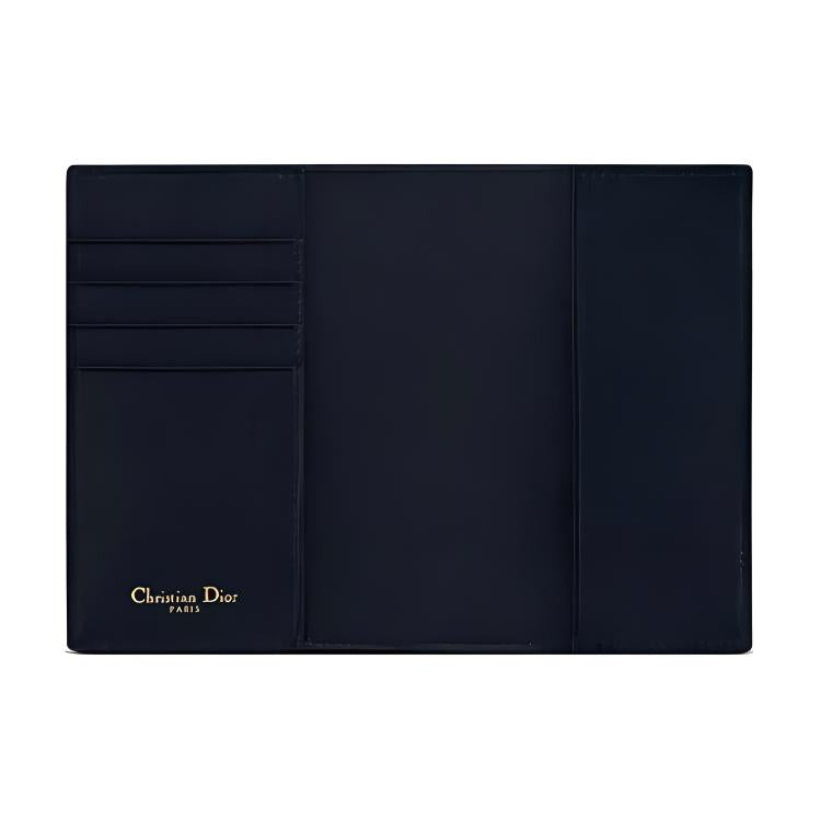 DIOR 30 Montaigne Canvas Passport Holder Canvas Bag Women's Blue