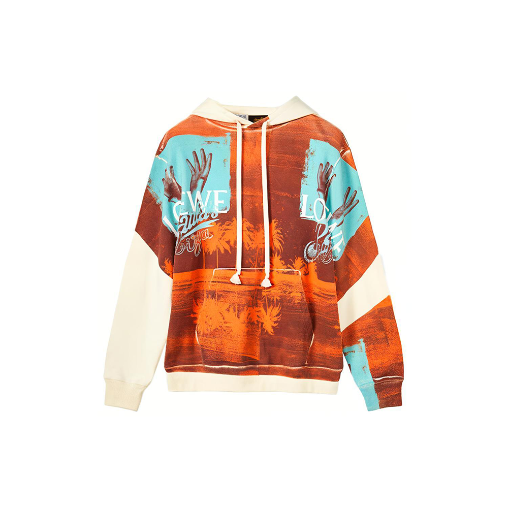 LOEWE Tropical Hands Print Hoodie