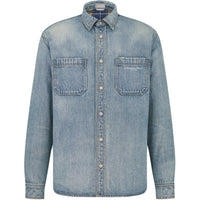 DIOR Collared Long Sleeve Denim Shirt