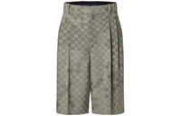 LOUIS VUITTON Tailored Wide Damier Damoflage Wool Shorts