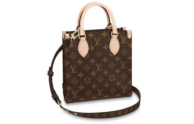 LOUIS VUITTON Sac Plat Bb Bag Monogram Brown/Natural