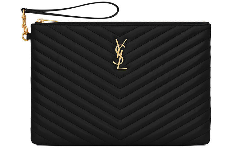 SAINT LAURENT Cassandre Matelassé Quilted Tablet Pouch