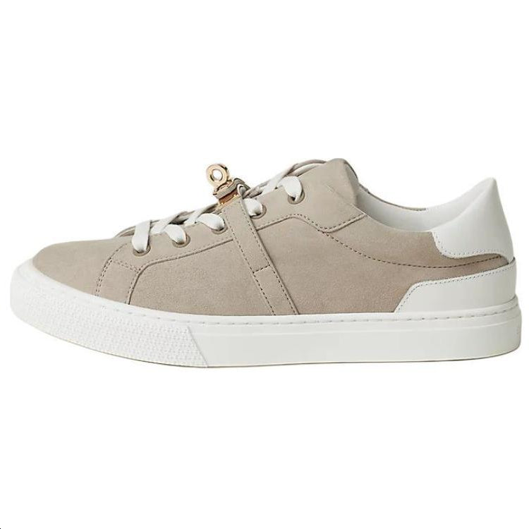 HERMES Day Low-Top Skateboard Shoes Women's Beige