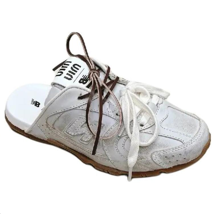 New Balance x MIU MIU NB 530 SL Slip-Resistant Wrap-toe Slippers Women's White