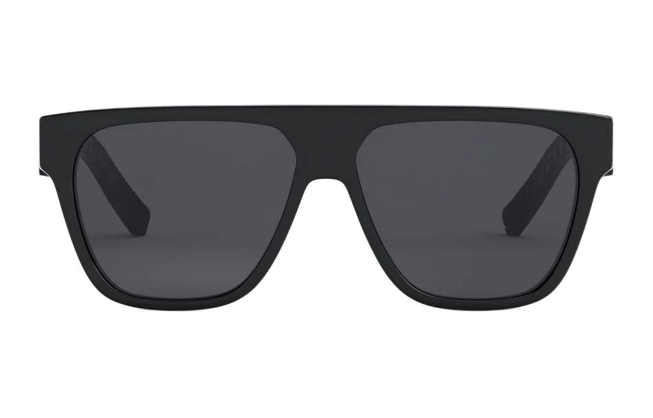 DIOR Plastic Irregular Shape Sunglasses Men's Black