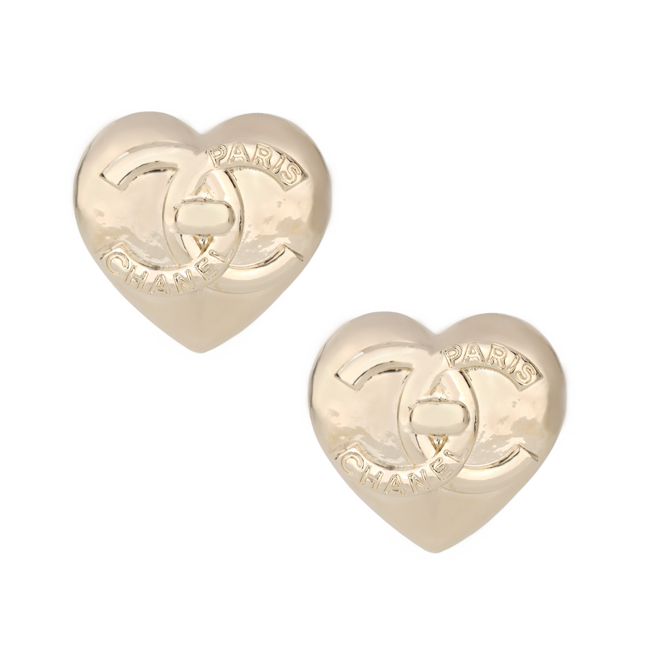 CHANEL Stud Earrings Women's Gold