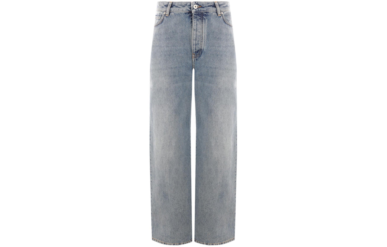 LOEWE Logo Patch Wide Leg Jeans