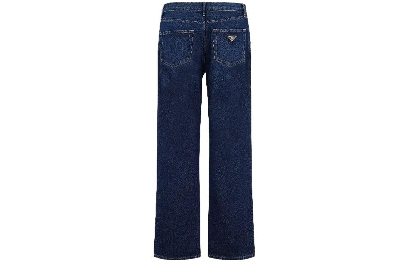 PRADA Logo Plaque Straight-Leg Jeans