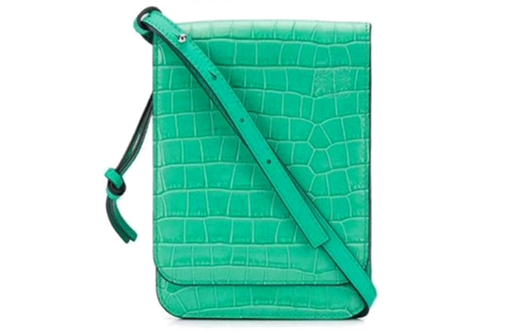 LOEWE Crocodile Leather Camera Bags Crossbody Bags Women's Light Green