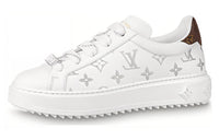 LOUIS VUITTON Time Out Sneakers 'White With Silver Monogram' Women's