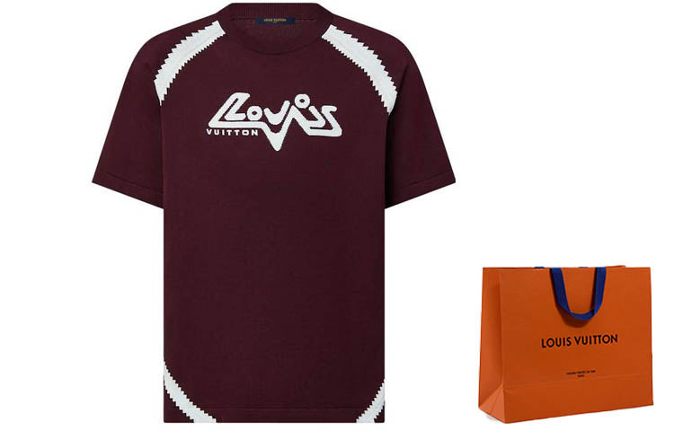 LOUIS VUITTON T-Shirt Men's Red Brown