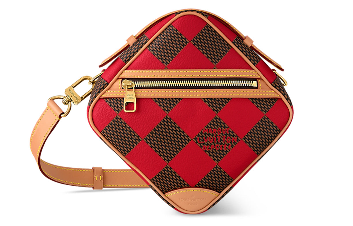 LOUIS VUITTON Chess Messenger Bag Damier Pop Red