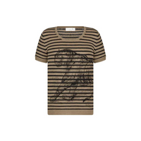 DIOR SS23 Drop Shoulder Sleeve T Shirt Women's Hazelnut