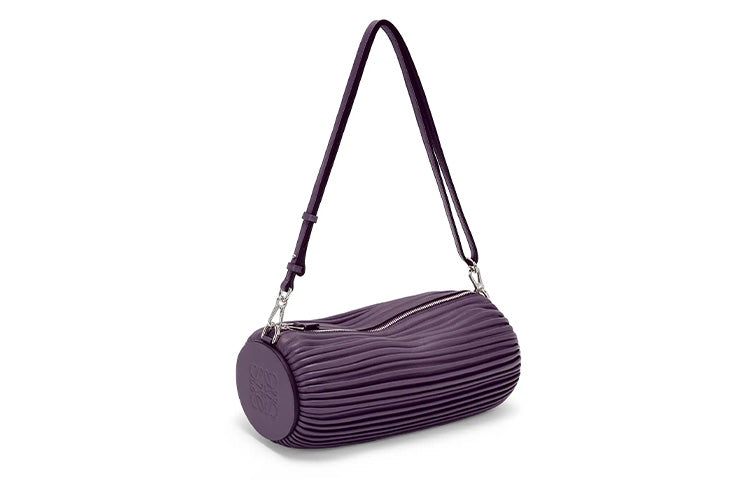 LOEWE Nappa Sheepskin Handbag, Shoulder Bag Women's Dark Purple