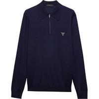PRADA Long Sleeved Knitted Polo Shirt