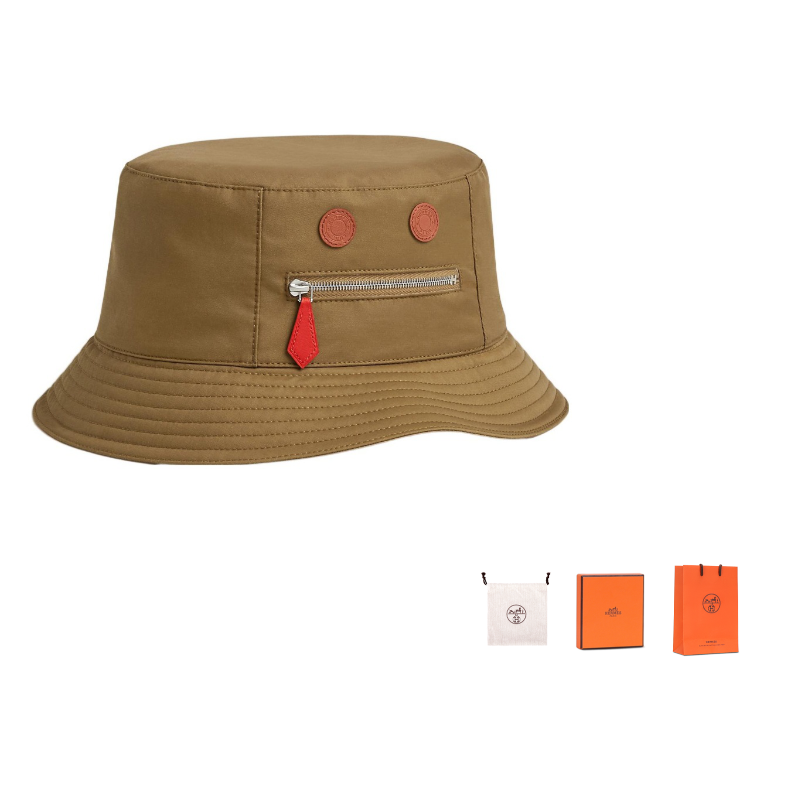 HERMES Cotton Bucket Hats Unisex