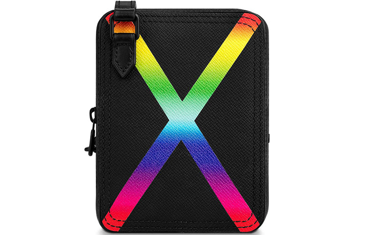 LOUIS VUITTON Danube Messenger Taiga Black/Rainbow