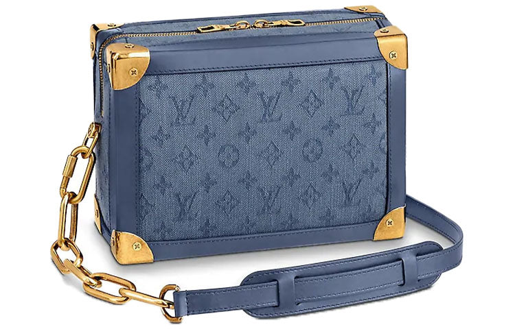 LOUIS VUITTON Soft Trunk Monogram Denim Blue