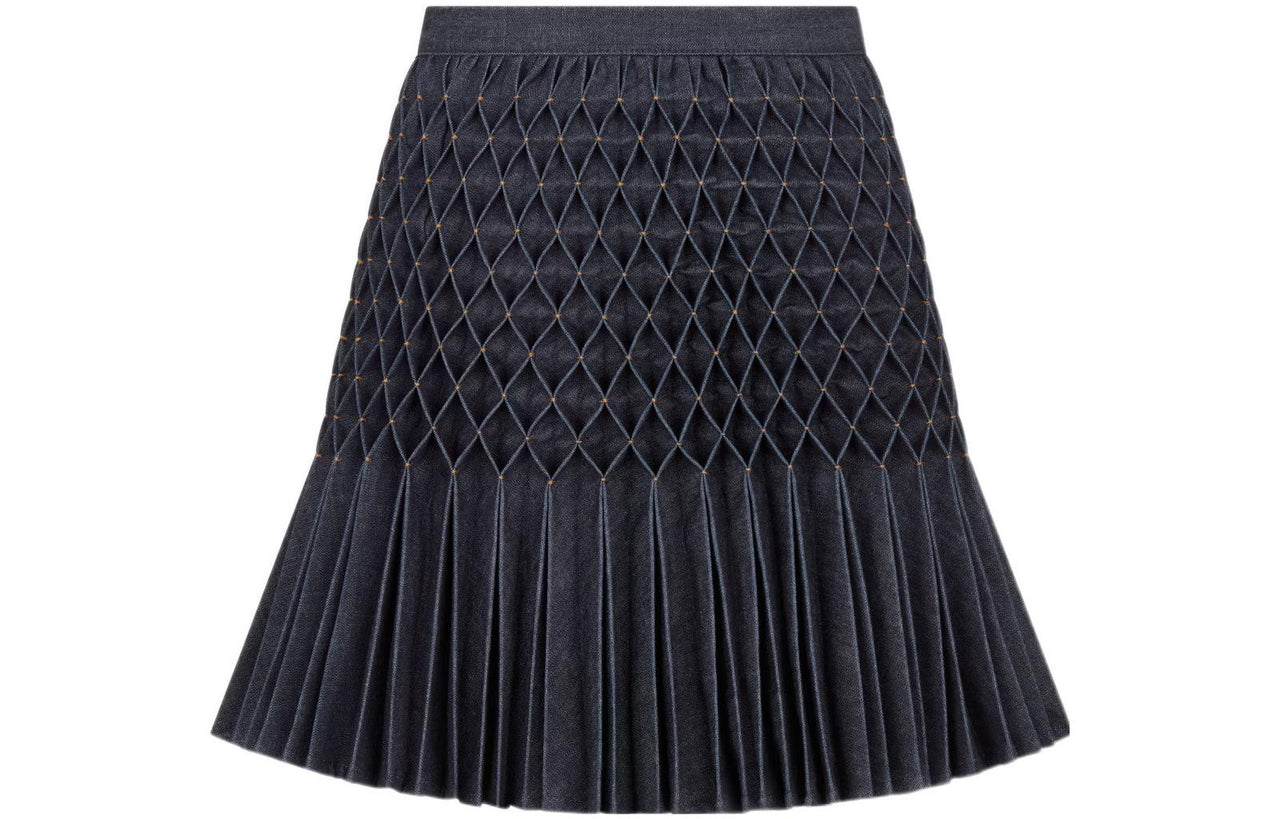 DIOR SS23 Casual Short Skirts Women's Dark Blue