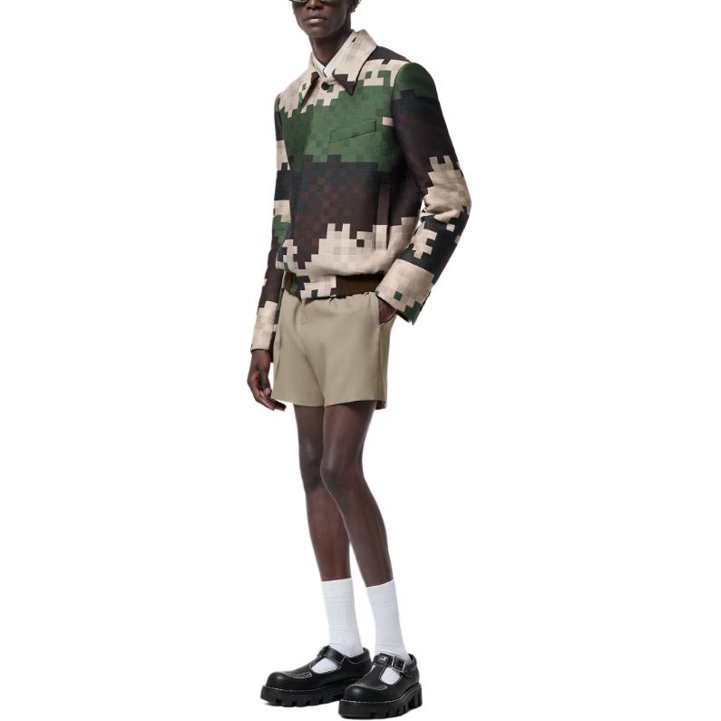 LOUIS VUITTON Silk Blend Tailored Damier Blouson