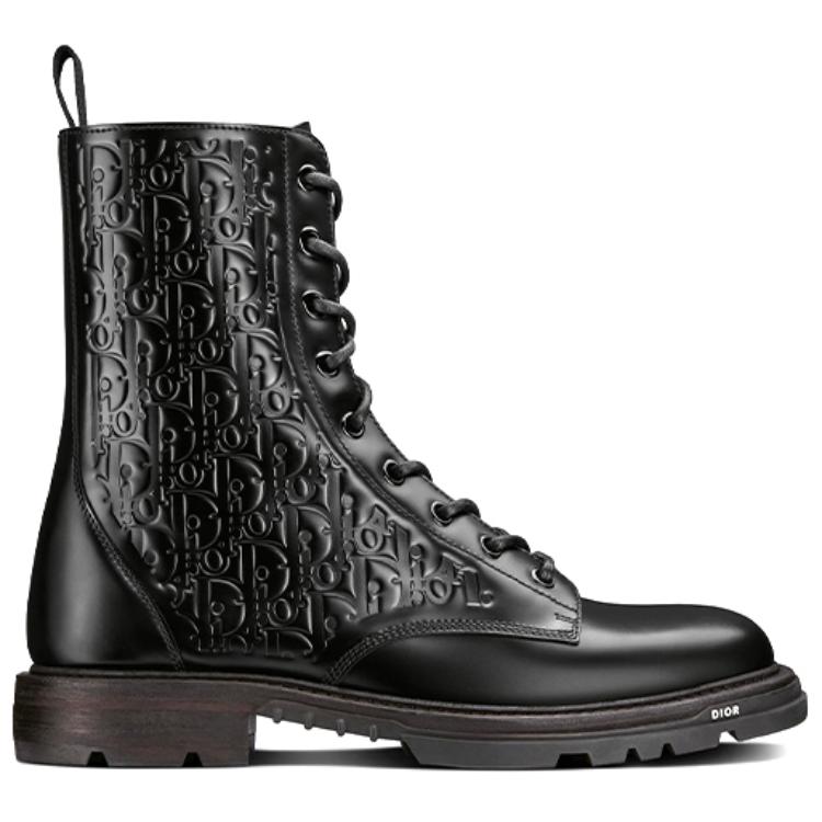 DIOR Explorer 2 Boots Black DIOR Oblique Embossed