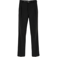 PRADA Mid Rise Belted Straight Leg Trousers
