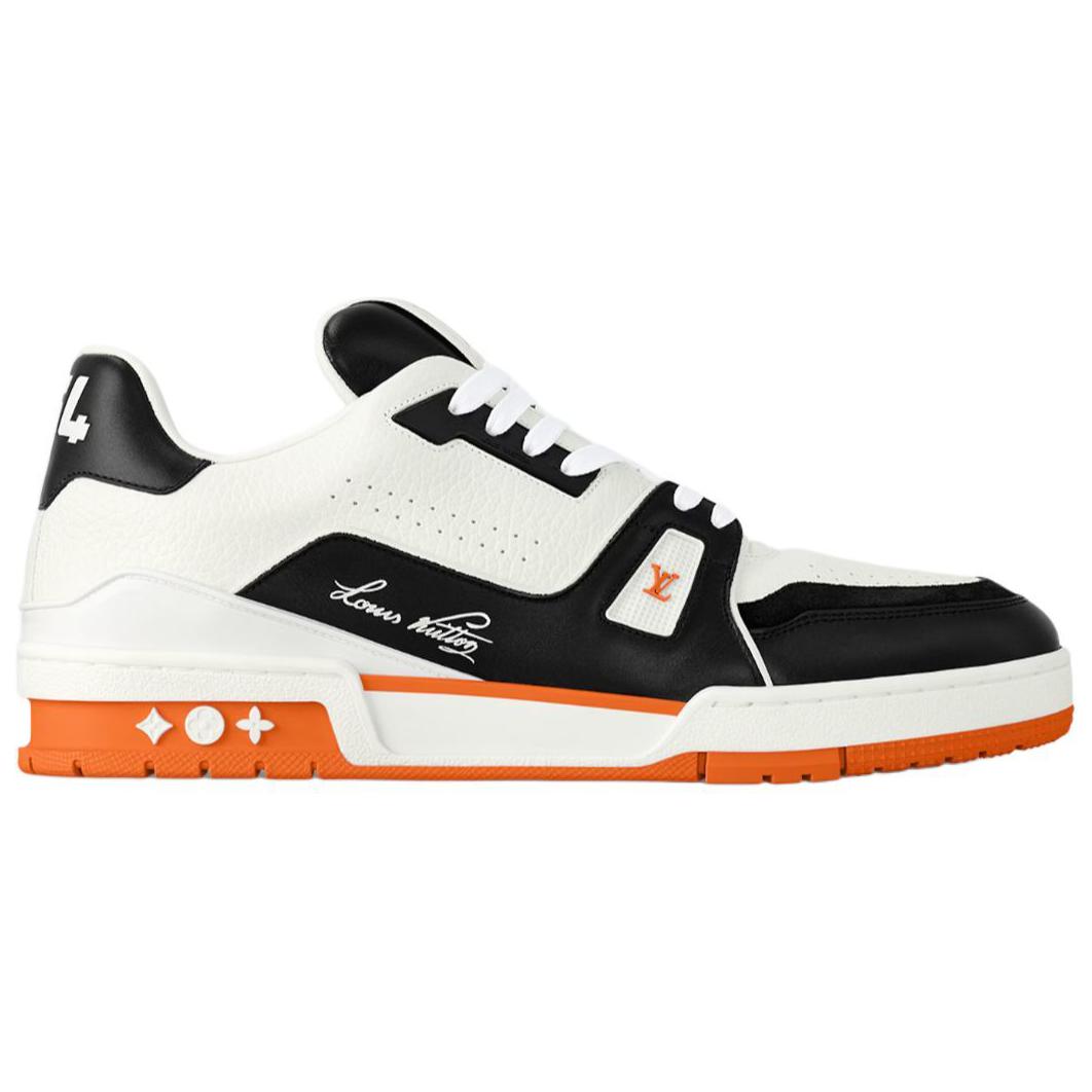 LOUIS VUITTON Trainer Low-Top Skateboard Shoes Men's Orange