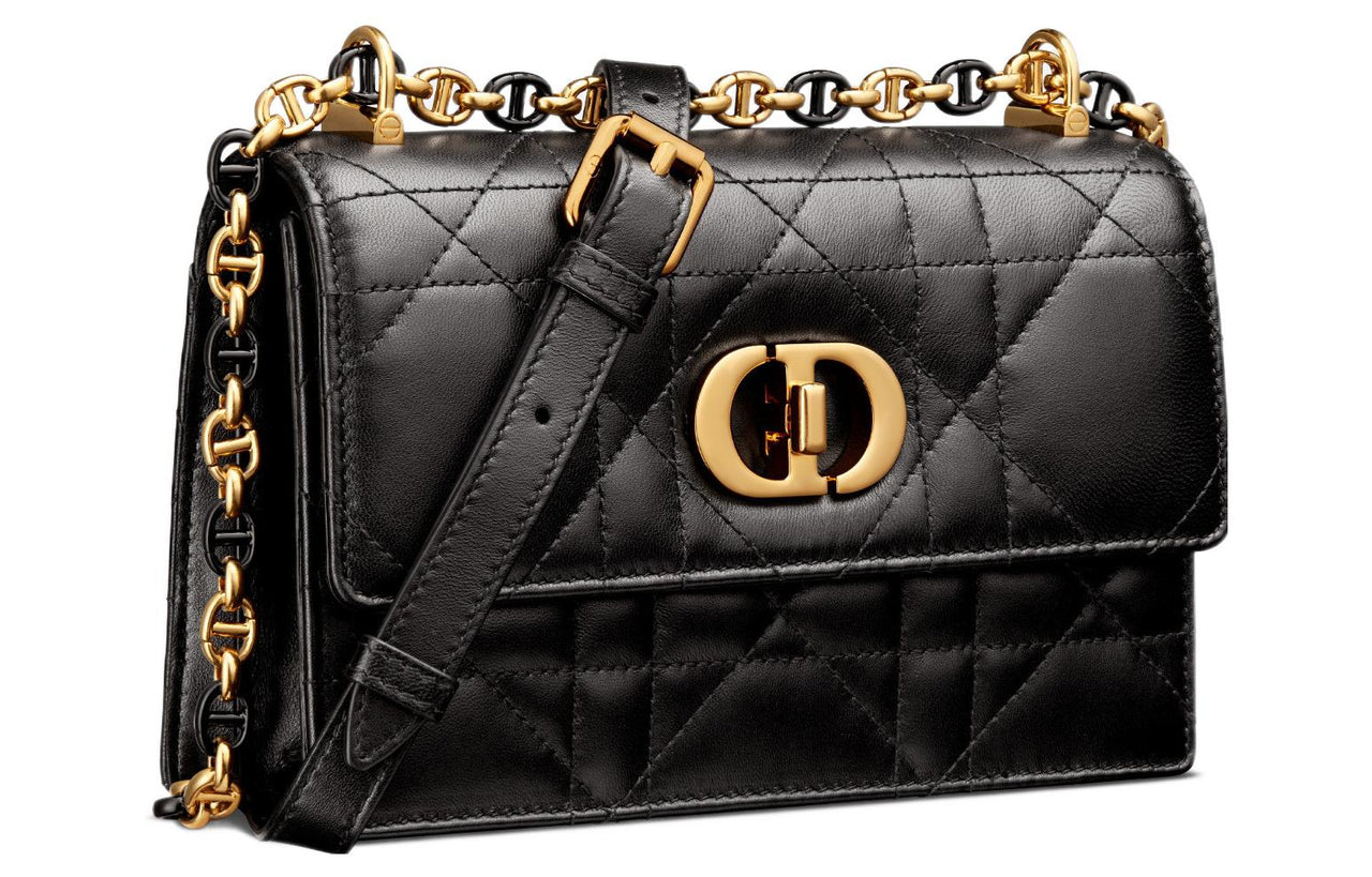 DIOR Sheepskin Crossbody Bag Shoulder Bag Women's Black