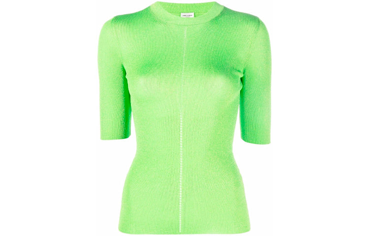 SAINT LAURENT Slim Fit Knitwear Women's Green