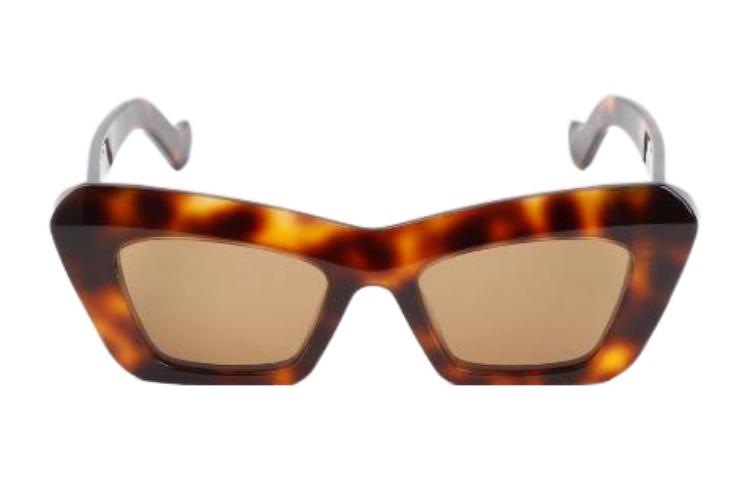LOEWE Acetate Irregular Shape Sunglasses Women's Brown